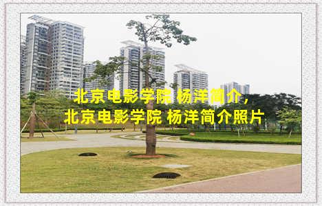 北京电影学院 杨洋简介，北京电影学院 杨洋简介照片